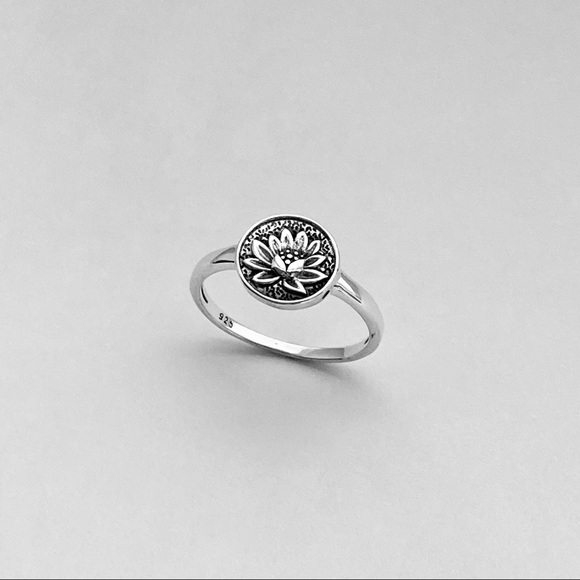 Sterling Silver Bloom Lotus Ring, Flower Rings, Spirit Flowers, Floral - Picture 13 of 13